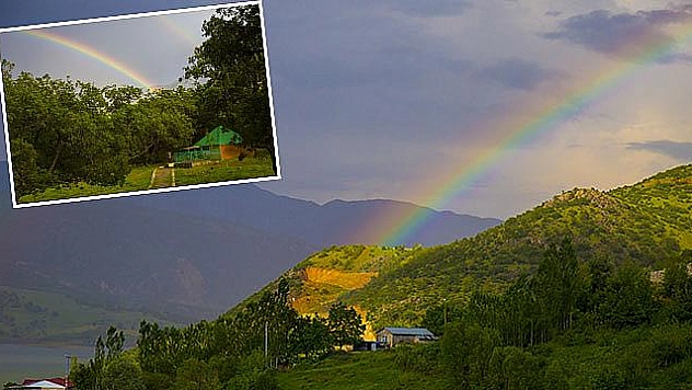 TARİHİ İLÇE PALU'DA GÖKKUŞAĞI BÜYÜLEDİ