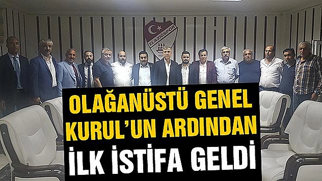Yönetimde ilk istifa!