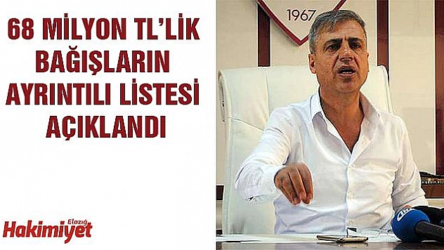 Bağışlar açıklandı, yer yerinden oynadı!