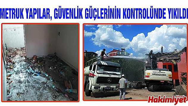 Bingöl'de 170 metruk yapı yıkıldı 