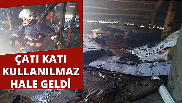 ELAZIĞ'DA ÇATI YANGINI