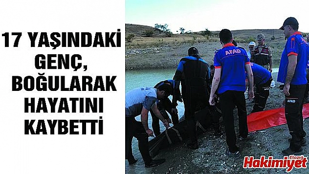 Elazığ'da sulama göletine giren genç boğuldu  