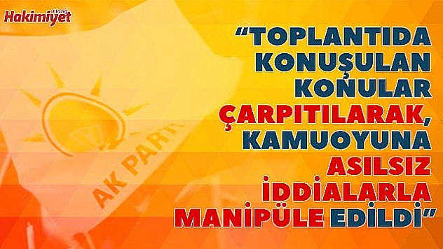 Ak Parti: 'Çözüm toplantısı sabote edildi!'