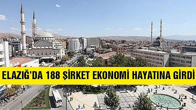 ELAZIĞ'DA 188 ŞİRKET KURULDU