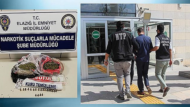 BİR ŞÜPHELİ 1,5 KİLO UYUŞTURUCU İLE YAKALANDI