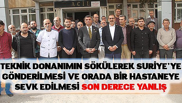 Milletvekili Erol, içi boşaltılmaya başlanan hastanede inceleme yaptı