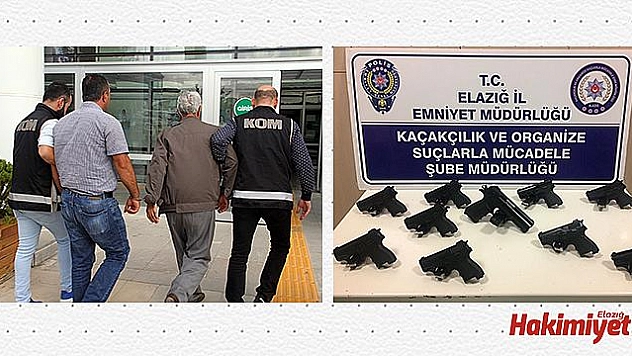 OTOMOBİLDE 10 TABANCAYLA YAKALANAN 2 ŞÜPHELİ TUTUKLANDI