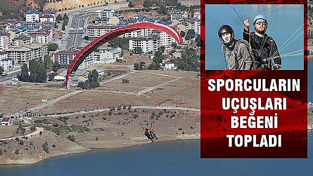 TUNCELİ'DE YAMAÇ PARAŞÜTÇÜLERİ HEYECAN YAŞATTI