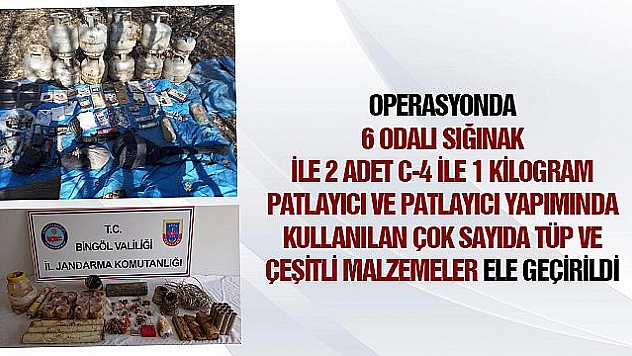 6 ODALI SIĞINAK İLE PATLAYICILAR ELE GEÇİRİLDİ