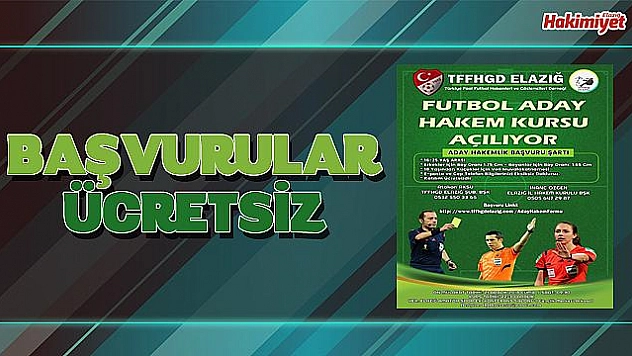 Futbol Aday Hakem Kursu açılıyor