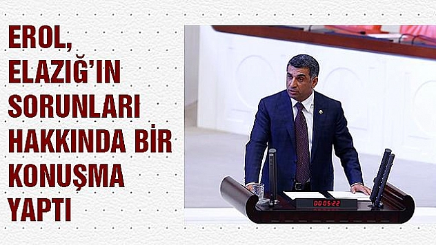 GÜRSEL EROL,ELAZIĞ'IN SORUNLARINI  MECLİSE TAŞIDI