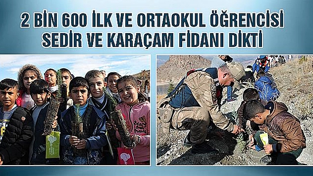ÖĞRENCİLER 2 BİN 600 FİDAN DİKTİ