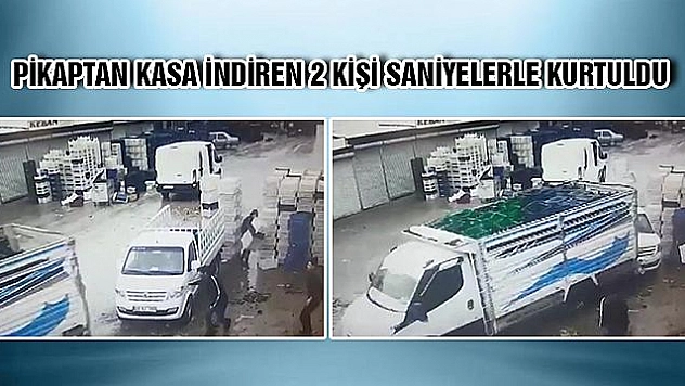 Akıl almaz kazadan, saniyelerle kurtuldular 