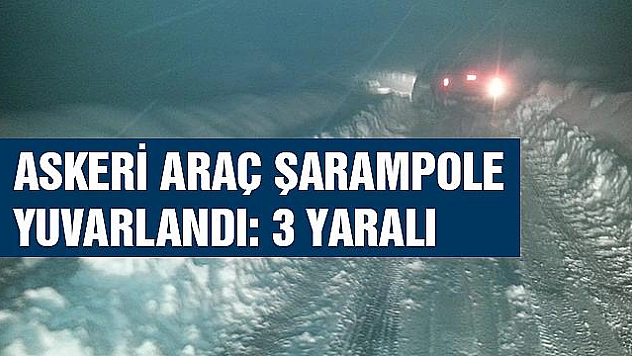 Askeri araç şarampole yuvarlandı