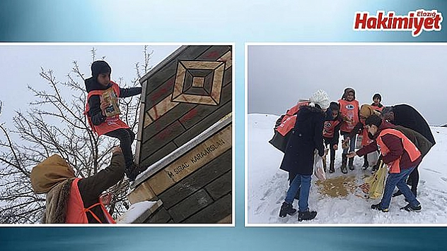 HAYVANLAR İÇİN, DOĞAYA YİYECEK BIRAKILDI