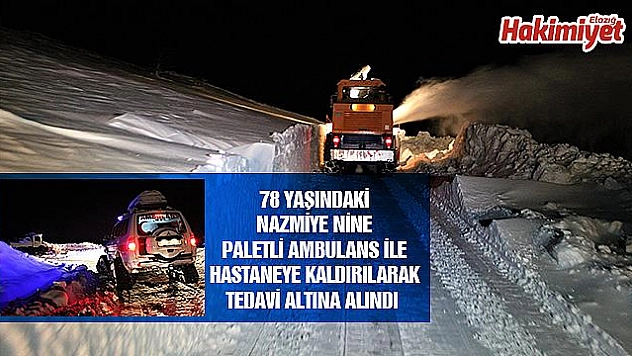 Kapanan yolları aştılar, rahatsızlanan Nazmiye nineye 3 saatte ulaştılar