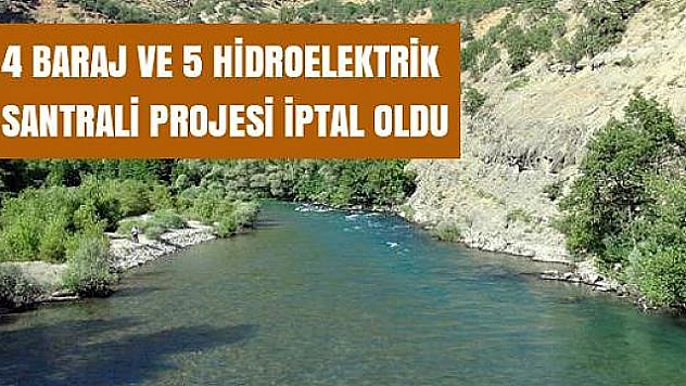 Tunceli'deki HES Projesi İptal Edildi