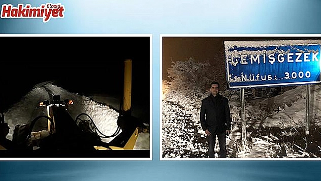 ÇEMİŞGEZEK KÖY YOLLARINDA KARLA MÜCADELE ÇALIŞMALARI