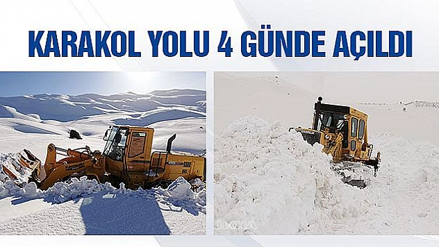 KARLA KAPLI KARAKOL YOLU 4 GÜNDE AÇILDI