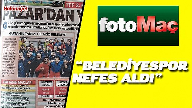 Haftanın takımı: Elaziz Belediyespor!