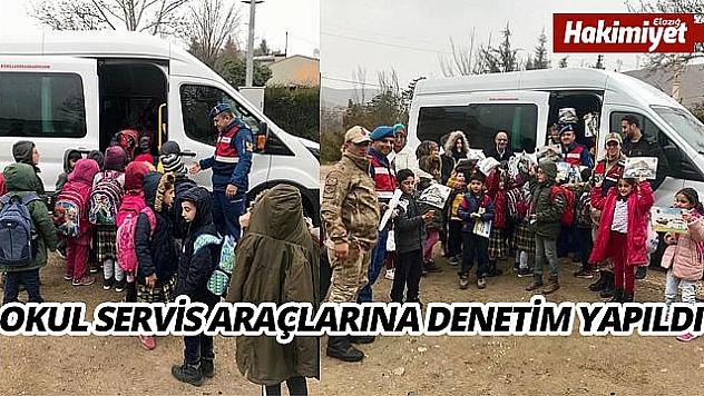 JANDARMA VE VELİLER OKUL SERVİSLERİ DENETLEDİ 