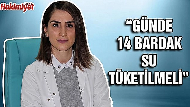 TOKSİNLERİ ATMAK İÇİN GÜNLÜK EN AZ 14 BARDAK SU TÜKETİN