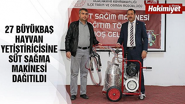ÜRETİCİLERE SÜT SAĞMA MAKİNESİ DAĞITILDI