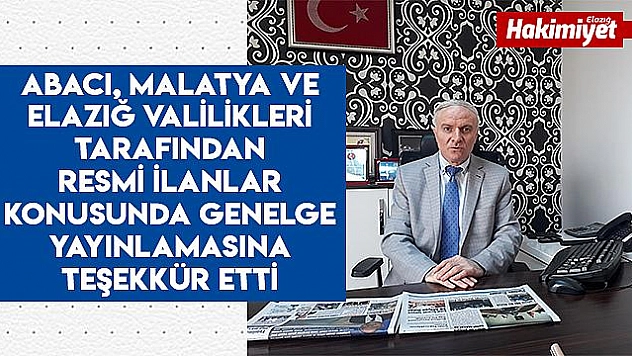 BİK MÜDÜRÜ ABACI'DAN GENELGE TEŞEKKÜRÜ