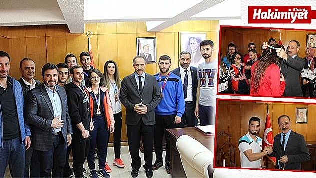 FIRAT ÜNİVERSİTESİ SPORCULARI REKTÖR DEMİRDAĞ'I ZİYARET ETTİ