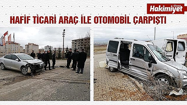 HAFİF TİCARİ ARAÇ İLE OTOMOBİL ÇARPIŞTI: 3 YARALI
