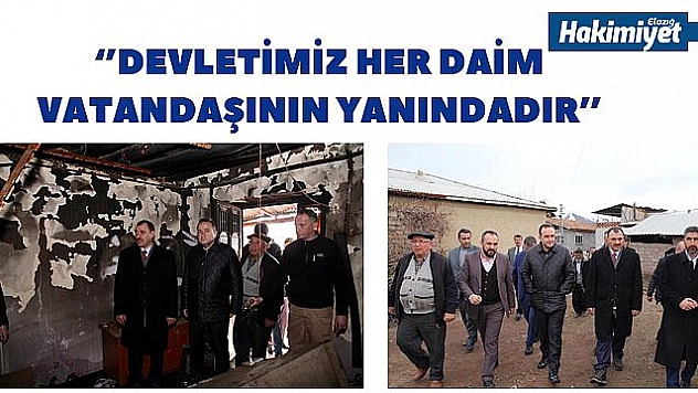 Vali Kaldırım ve Vekil Ağar Evi Yanan Aileye Geçmiş Olsun Ziyareti Yaptı