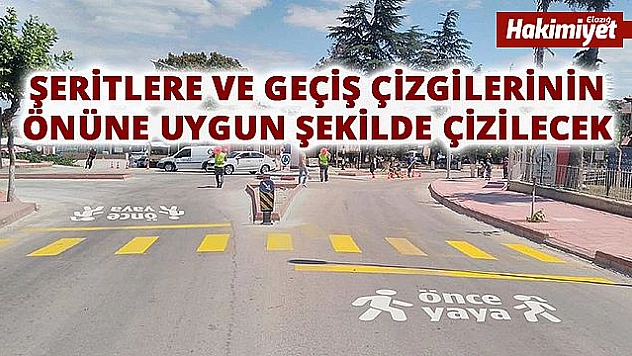 Yaya ve okul geçitlerine 'Önce Yaya' görselleri çizilecek