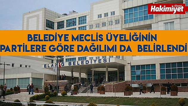 ELAZIĞ'DA BELEDİYE MECLİS ÜYELERİ BELLİ OLDU