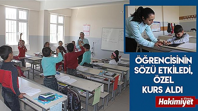 Eli öpülesi öğretmen, görme engelli öğrencisi için özel ders aldı