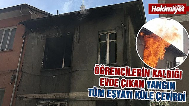 Öğrenci evi yangında kül oldu
