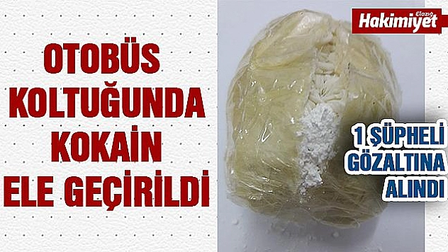 Otobüs Koltuğunda Kokain Ele Geçirildi