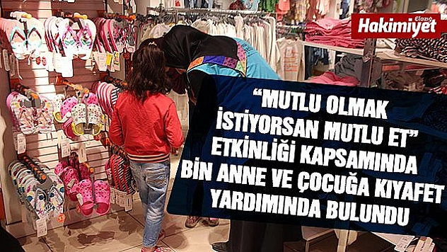 Elazığ'da bin aileye bayramlık hediye edildi