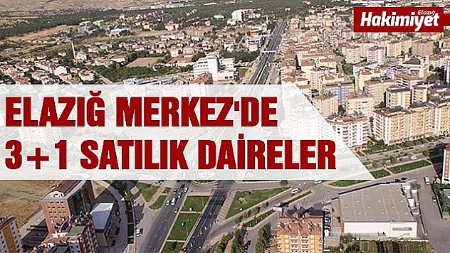 Elazığ Merkez'de 3+1 satılık daireler