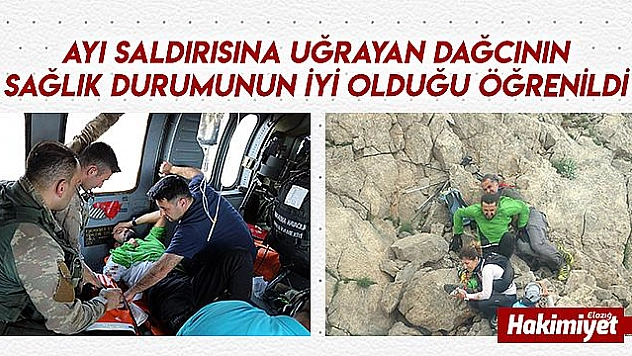 Ayı saldırısına uğrayan dağcı helikopterle kurtarıldı