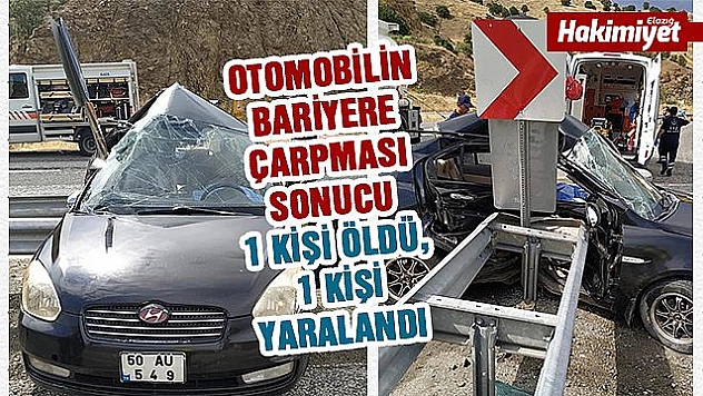 Otomobil bariyere çarptı