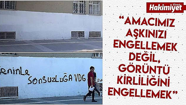 ELAZIĞ BELEDİYESİNDEN AŞIKLAR İÇİN PAYLAŞIM, 'AMACIMIZ AŞKINIZI ENGELLEMEK DEĞİL, GÖRÜNTÜ KİRLİLİĞİNİ ENGELLEMEK'