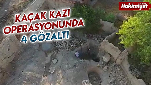 Jandarmadan drone destekli kaçak kazı operasyonu