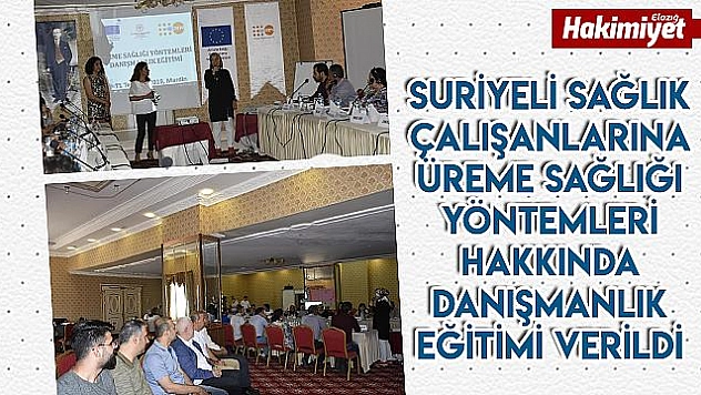 Suriyeli sağlık meslek çalışanlarına üreme sağlığı eğitimi