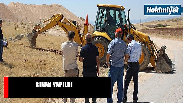 İş makineleri, yol çalışması için değil sınav için çalıştı