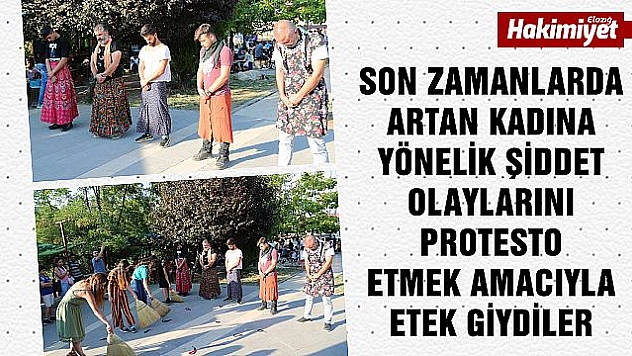 Kadına yönelik şiddeti etek giyerek protesto ettiler  