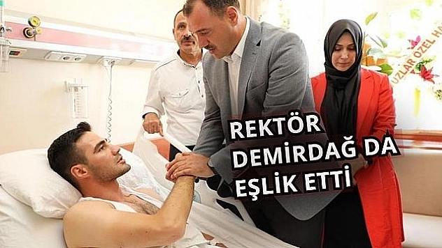 Vali Kaldırım, Yaralı Teğmeni Ziyaret Etti  