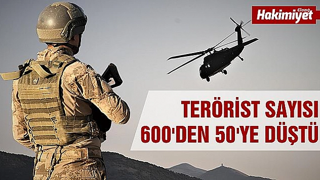 600 OLAN TERÖRİST SAYISI 50'LERE KADAR DÜŞTÜ