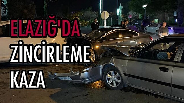 Elazığ'da zincirleme trafik kazası: 2 yaralı