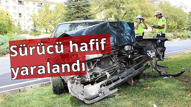 Otomobil ağaca çarptı: 1 kişi yaralandı