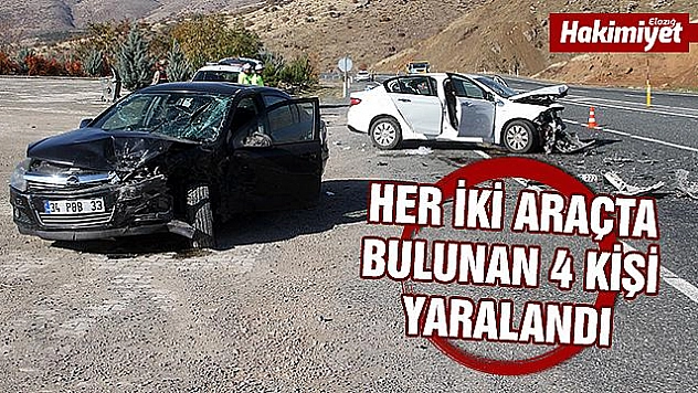 Elazığ'da trafik kazası: 4 yaralı